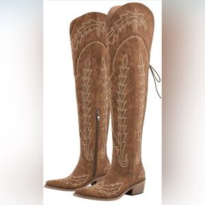 Over the knee Brown Western-Style Women's Boots